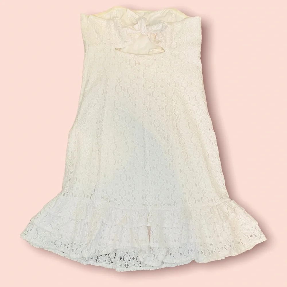 EUC Lilly Pulitzer Resort White Franco Strapless Empire Waist Dress - Picture 6 of 17